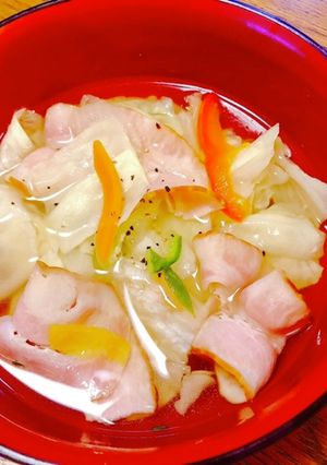 【時短】レンジで簡単　コンソメスープ-レシピのメイン写真