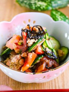 きゅうりとトマトのツナ塩昆布和え-レシピのメイン写真