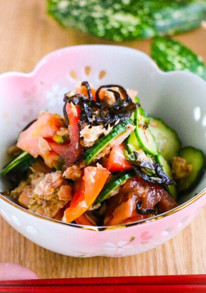 きゅうりとトマトのツナ塩昆布和え-レシピのメイン写真