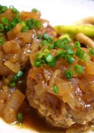 玉ねぎソースの豆腐ＩＮハンバーグ♡-レシピのメイン写真