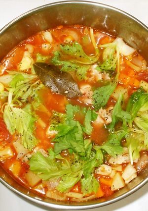 鶏肉ミネストローネ♪簡単夏の漢方食養生-レシピのメイン写真