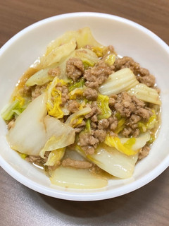 白菜とひき肉の甘酢あん炒め-レシピのメイン写真