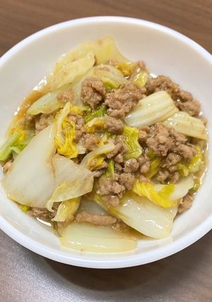 白菜とひき肉の甘酢あん炒め-レシピのメイン写真