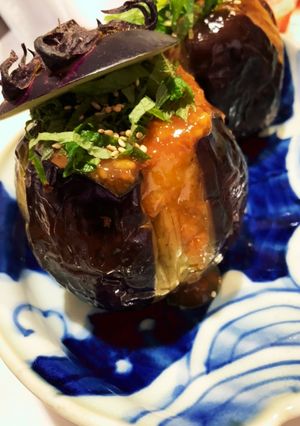 ゆかりのイブクロ　　まる茄子の大葉田楽-レシピのメイン写真