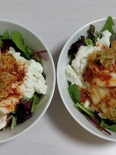 豆腐&キムチのヘルシーサラダ-レシピのメイン写真