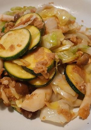和風アンチョビキャベツ！ズッキーニツナ炒-レシピのメイン写真