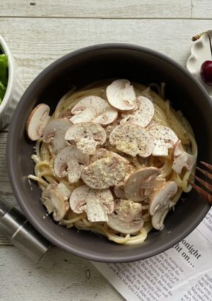 香り高いマッシュルームパスタ-レシピのメイン写真