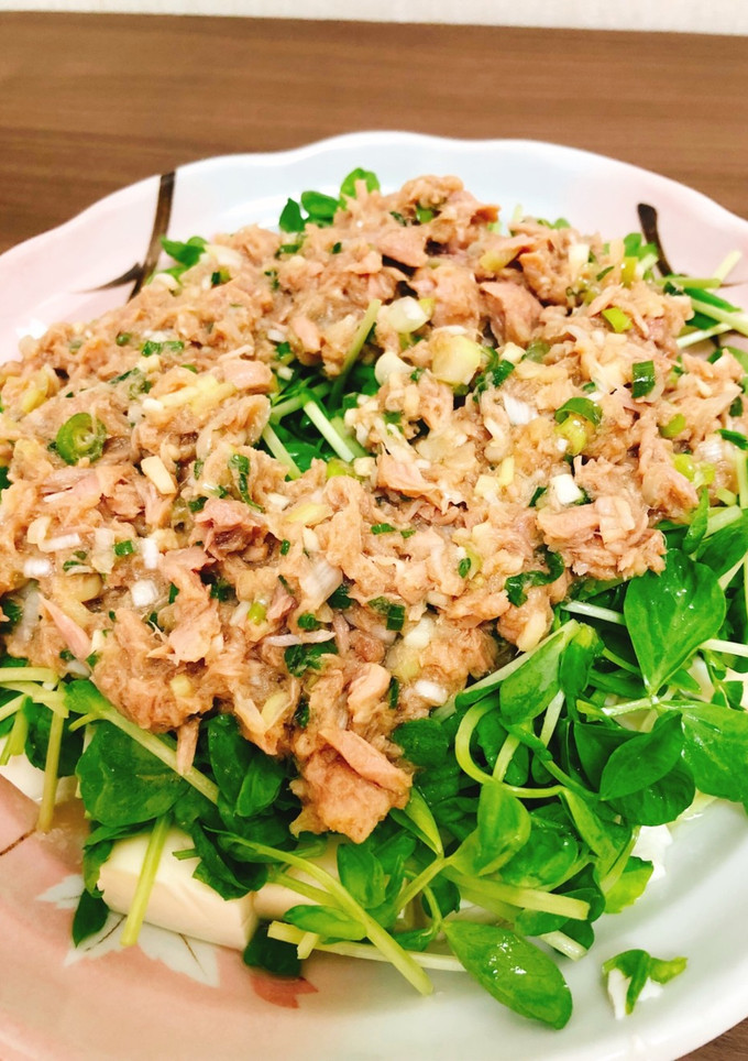 志麻さん♪♪豆腐と豆苗のツナソースサラダ-レシピのメイン写真