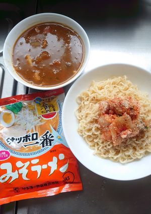 サッポロ一番で味噌カレーつけ麺-レシピのメイン写真