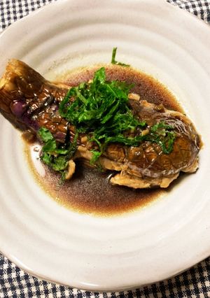 茄子の挟み焼き〜揚げ煮浸し風！-レシピのメイン写真