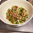 【簡単】ひきわり納豆と夏野菜のおつまみ