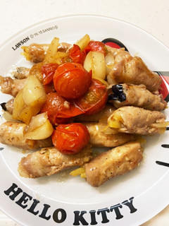 お肉巻とらっきょ炒め煮-レシピのメイン写真