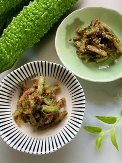 ゴーヤの常備菜・胡麻と鰹節味-レシピのメイン写真