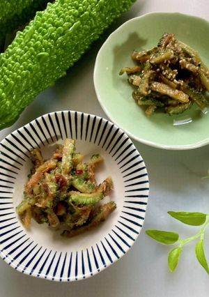 ゴーヤの常備菜・胡麻と鰹節味-レシピのメイン写真