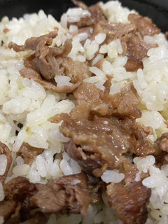 簡単!牛肉とわさびの混ぜご飯!-レシピのメイン写真