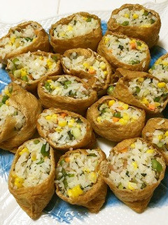 夏野菜うますぎいなり寿司-レシピのメイン写真