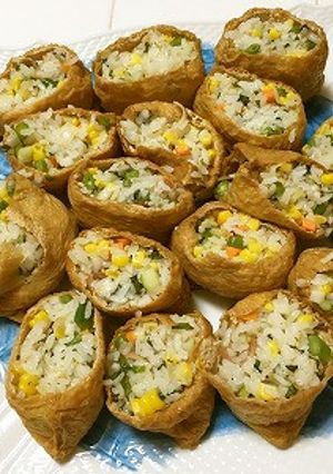 夏野菜うますぎいなり寿司-レシピのメイン写真