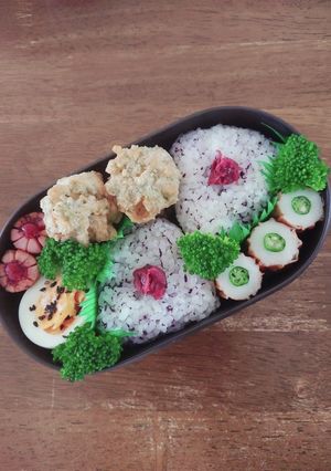 JK☆ゆかりおにぎり弁当♪-レシピのメイン写真