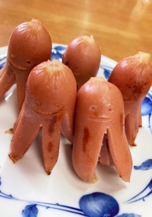 フランクフルトで大きなタコさんウィンナー-レシピのメイン写真
