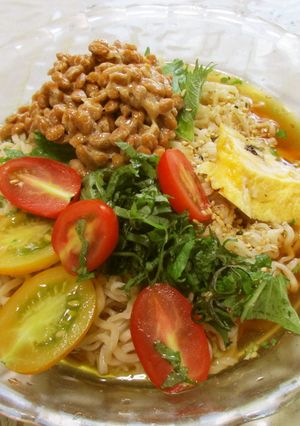 サッポロ一番ごま味醤油ラーメンで夏麺!-レシピのメイン写真