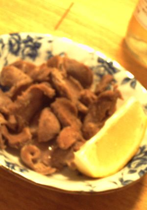 お酒に◎ズリのワイン蒸し(●´I`)゚+-レシピのメイン写真