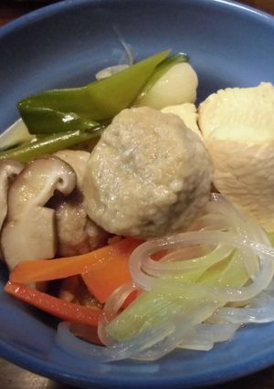 鶏と鶏玉団子の鍋-レシピのメイン写真