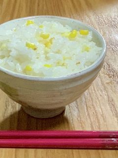 土鍋炊飯釜でとうもろこしごはん-レシピのメイン写真