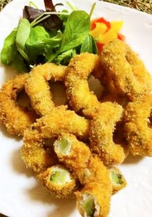 ゴーヤのリングとんかつ-レシピのメイン写真