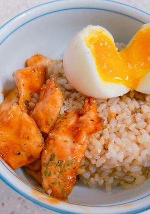 ダイエットメニュー 鶏胸肉のケチャップ丼-レシピのメイン写真