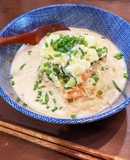 牛乳とポテトサラダでクリーミー冷やし麺