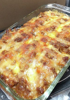 食べ応え抜群!ミートカレー豆腐グラタン-レシピのメイン写真