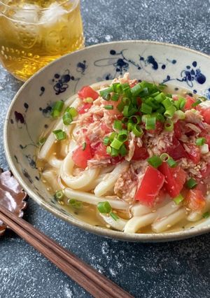 トマトとツナの冷やだしうどん-レシピのメイン写真