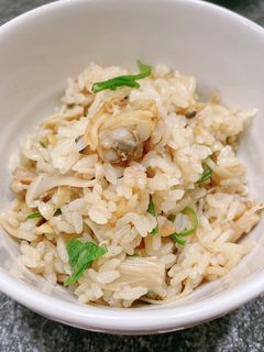 あさりとえのき茸の炊き込みご飯-レシピのメイン写真