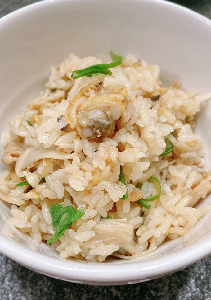 あさりとえのき茸の炊き込みご飯-レシピのメイン写真