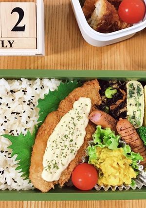 白身魚フライのっけ弁当 21/7.12-レシピのメイン写真