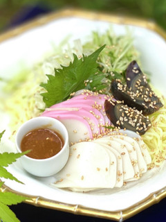 国産ピーナッツペーストタレ蒲鉾冷やし中華-レシピのメイン写真