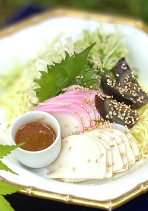 国産ピーナッツペーストタレ蒲鉾冷やし中華-レシピのメイン写真