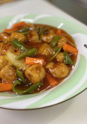 酢とりとんボール(肉団子の甘酢あん)-レシピのメイン写真