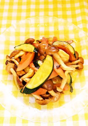 ☺ズッキーニと魚肉ソーセージのぽん酢炒め-レシピのメイン写真