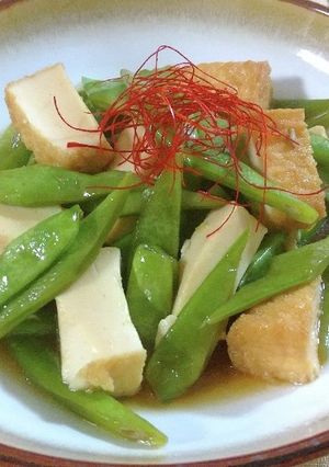 モロッコインゲンと厚揚げの炒め煮-レシピのメイン写真