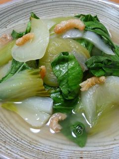 チンゲン菜と干しえびの簡単炒め煮-レシピのメイン写真