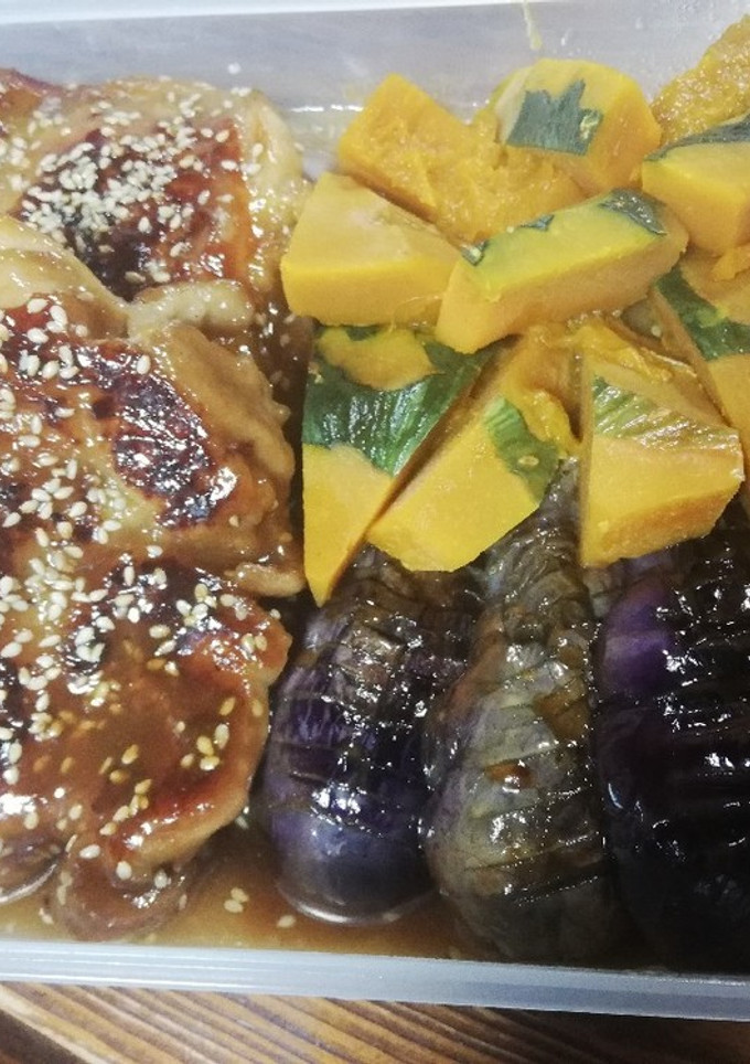 照り焼き、ナス味噌、南京！ゆりさん風-レシピのメイン写真