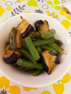 冷凍揚げ茄子とインゲンのレンジ蒸し-レシピのメイン写真
