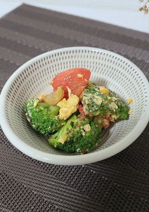 ブロッコリーとトマトの卵炒め PFC-レシピのメイン写真