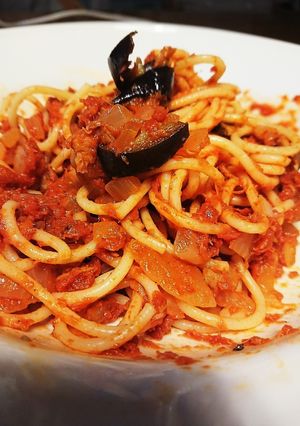 なすとツナのトマトソースパスタ-レシピのメイン写真