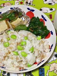 枝豆と鰹節の混ぜご飯-レシピのメイン写真