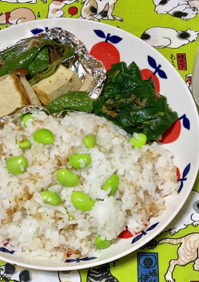 枝豆と鰹節の混ぜご飯-レシピのメイン写真