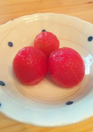夏のデザート☆トマトのレモン漬け-レシピのメイン写真