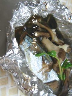 さんまときのこのホイル焼き-レシピのメイン写真