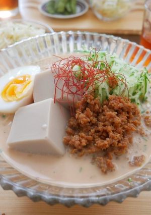 サッポロ一番ごましょうゆ味冷たい担々麺風-レシピのメイン写真